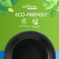 thumbnail image 3 of Black Disposable Plastic Plates, 100 Count, Heavy Duty Dinner Plates for Parties, Events, and Everyday Use, 3 of 8