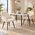 thumbnail image 2 of Juego de 2 Sillas de Comedor FurnitureR Con Reposabrazos Moderno Beige, 2 of 8