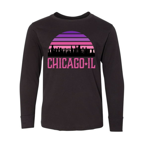 Inktastic Chicago Gifts Souvenirs for Kids Long Sleeve Youth T-Shirt