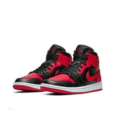 

Nike Air Jordan 1 Retro Mid Banned Red Black Bred 2020 Basketball Mens Women