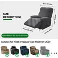 thumbnail image 4 of CHUNTIAN Recliner Chair Cover 4-Pieces Lazyboy Cover for Recliner Chair with Storage Pockets Furniture Protector for Living Room, Jacquard Sofa Slipcover for Kids, Pets, Dog and Cat, 06, 4 of 5