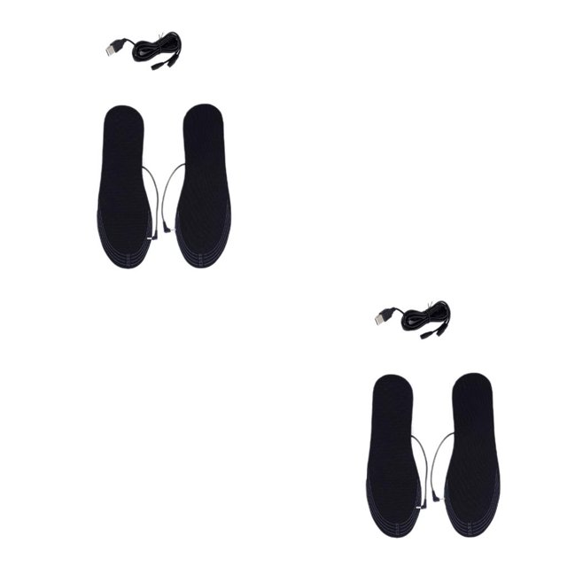 Destyer USB Heated Shoe Insole Washable Trimmable Thermal Shoe Insert Heating EVA Insoles Size 35-39 35-39 yards 2Set
