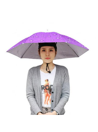 Yirtree Fishing Umbrella Hat Folding Sun Rain Cap Adjustable Multifunction  Outdoor Headwear Outdoor Foldable Anti-Rain Sun Shade Adult Head Umbrella  Fishing Cap Headwear 