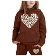 thumbnail image 1 of TSADFHJI Tenues d'Automne Robes d'Été pour Filles Taille 10-12 Rouge Ensemble à Capuche Imprimé Saint-Patrick 4-5 Ans Café, 1 of 4
