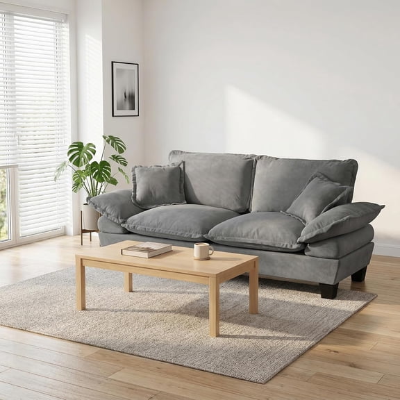 YWEN 76.3" Cloud Couch Modular Sofa, Chenille Sailboat Design Loveseat with Deep Seat Comfort, Modern Couch for Apartment Living Room, Small Space Lounge and Daily Relaxation