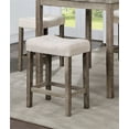 thumbnail image 7 of Modern Pub Set for 4, 5 Piece Counter Height Dining Table Set, Wooden Table and 4 Padded Stools, Breakfast Nook Set for Coffer Bar, Bistro, Kitchen, 7 of 7