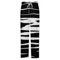 thumbnail image 5 of Animal Print Zebra Winter Female Pants Flannel High Waist Women Pants Lady Warm Straight Leg Plush Trousers, 5 of 7