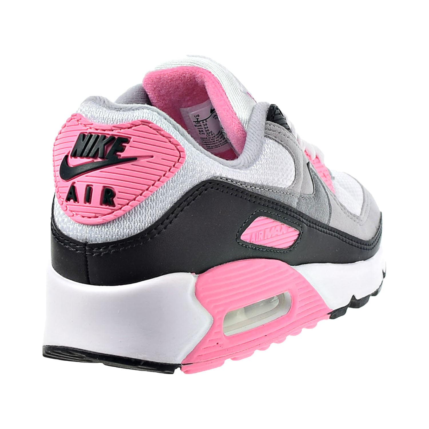Nike Air Max 90 Women's Shoes White-Particle Grey-Rose Pink-Black cd0490-102 Walmart.com