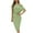 Mint Green, variant on ​Women's One-Shoulder Short Sleeve Midi Dress - Modern Cinched Waist & Versatile Chic for Summer Casual Occasions Brown L
