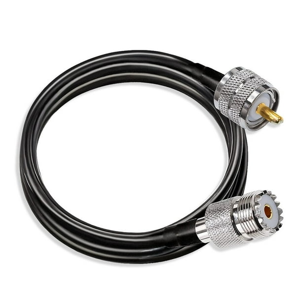 Injueey Cable adaptador de radiofrecuencia PVC PL259 a SO239 Cable de extensión convertidor antena escáner Electrónica miscelánea 5M