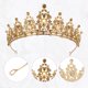 thumbnail image 3 of Mujeres Faux Crystal Queen Crowns Tiara, Princess Rhinestone Tiaras, Novia Boda Fiesta de cumpleaños Cosplay Accesorios para el cabello, Tono dorado Amarillo, 3 of 7
