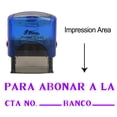 thumbnail image 1 of eloria PARA ABONAR A LA Self Inking Rubber Stamp Business Custom Stamp Office Stationary, Color: Voilet Ink, 1 of 1
