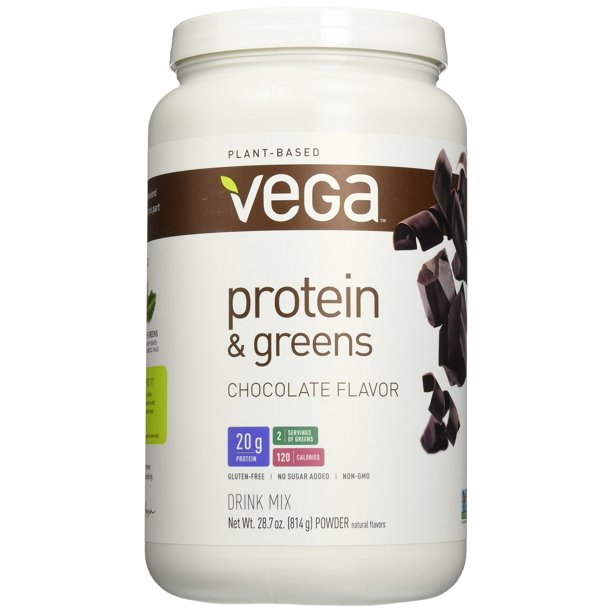 Vega Plant Protein & Greens Powder, Chocolate, 20g Protein, 1.8 Lb