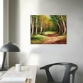 thumbnail image 3 of JEUXUS Green Autumn Forest Landscape on Canvas Art Wall Photgraphy Artwork Print, 20x16in, 3 of 4