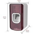 thumbnail image 2 of Wall Mounted 2-Slot Toothbrush Holder and Toothpaste Dispenser, 2-in-1 Shower Toothbrush and Toothpaste Storage Box (Red), 2 of 4