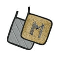 thumbnail image 2 of Letter M Musical Instrument Alphabet Pair of Pot Holders, 2 of 3