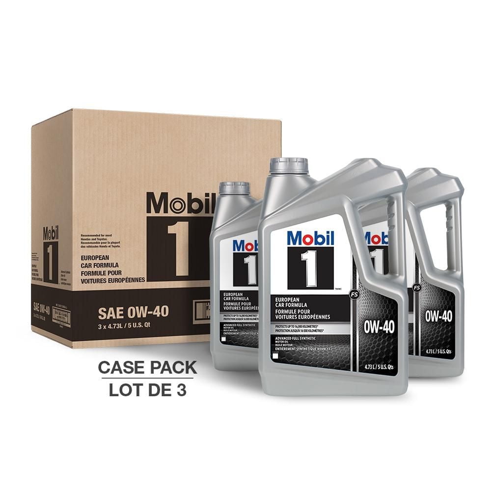Mobil 1™ Full Synthetic Motor Oil 0W-40, 3 PACK 4.73 L