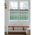 thumbnail image 2 of Teal Black Boho 2 Panel Kitchen Curtains for Small Windows, Vintage Ethnic Tribe Abstract Art Bathroom Tier Curtain, Short Window Treatment for Bedroom/Living Room 55"x36", 2 of 6