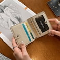 thumbnail image 3 of Cartera de cuero para mujer, billetera con clip, capa de piel de vaca, billetera de gran capacidad, bolso para tarjetas, 3 of 6