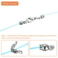 thumbnail image 4 of Uxcell 180 Pcs 3.2mm Crimp End Caps, Clamshell Cord Clasp Connector Jewelry white gold, 4 of 6