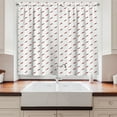 thumbnail image 2 of Ambesonne Peppers Kitchen Curtains, Countryside Food Mexican, 55"x39", Vermilion and Green, 2 of 3