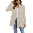 thumbnail image 3 of Baberdicy Cardigan for Women Women's Open Front Cardigans Long Sleeve Casual Soft Drape Fall Cardigan Cardigan Sweaters for Women Khaki M, 3 of 9