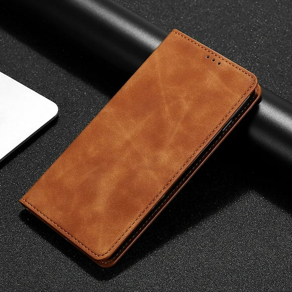 Flip PU Leather Case For Samsung Galaxy A7 A8 2016 2017 Plus 2018 A9 Star Lite A10E A10S A11 A12 A13 A14 A15 A20E A20S Pro 4G 5G Light Brown Samsung A7 2016
