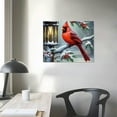 thumbnail image 4 of Nawypu  Christmas Cardinal Wall Art - Red Bird Canvas Print for Holiday Decor - Ready to Hang Painting, 4 of 5