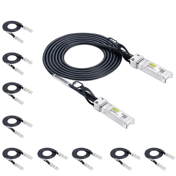 10Gtek 10G SFP+ DAC Cable - 10GBASE-CU Passive Direct Attach Copper Twinax SFP Cable for Cisco SFP-H10GB-CU1.5M, Ubiquiti, D-Link, Supermicro, Netgea
