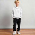 thumbnail image 2 of Boys Quarter Zip Hoodies Waffle Knit Kids Long Sleeve Hooded Sweatshirts Teens Pullover Tops Clothes Boys Lightweight Jacket, 2 of 6