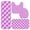 Purple and White Checkered Pattern, variant on Black and Gray Checkered Pattern Bathroom Rug Set 4 Piece,Includes Contour,Lid Cover,Bath Mat,Non-Slip Extra Soft Absorbent Washable