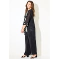 thumbnail image 2 of Catherines Women's Plus Size Lightweight Embroidered Sequin 3-Piece Pant Suit, 2 of 5