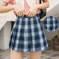 thumbnail image 5 of Womens High‑Waisted Pleated Mini Skort Built‑in Lining Casual Tennis Cheerleader Skirt for Daily Sports Wear Navy,XS, 5 of 6
