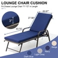 thumbnail image 6 of Crestlive Products Chaise Lounge Cushion, Outdoor Cushion for Patio Furniture,Dark Blue, 6 of 7