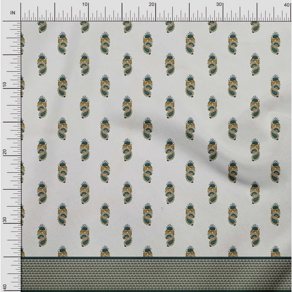 Soimoi Polyester Crepe Fabric Floral & Leaves Panel Print Fabric by Yard 42 Inch Wide