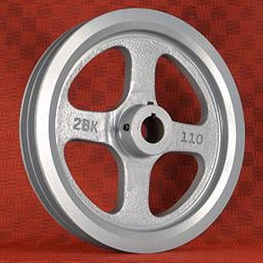 5.5 " Cast Iron 5/8 " Shaft Pulley Sheave Single 2 Groove V Style A Belt 4L