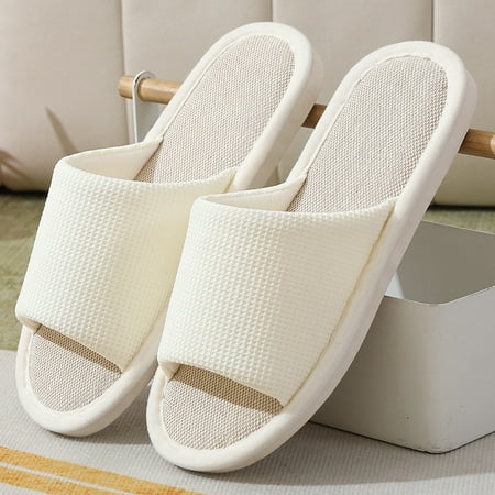 

Seasonal Savings! Slippers Women Women Men Slippers Home Couple Shoes Indoor Outside Soft Soled Slippers White 37 SOPATENOR
