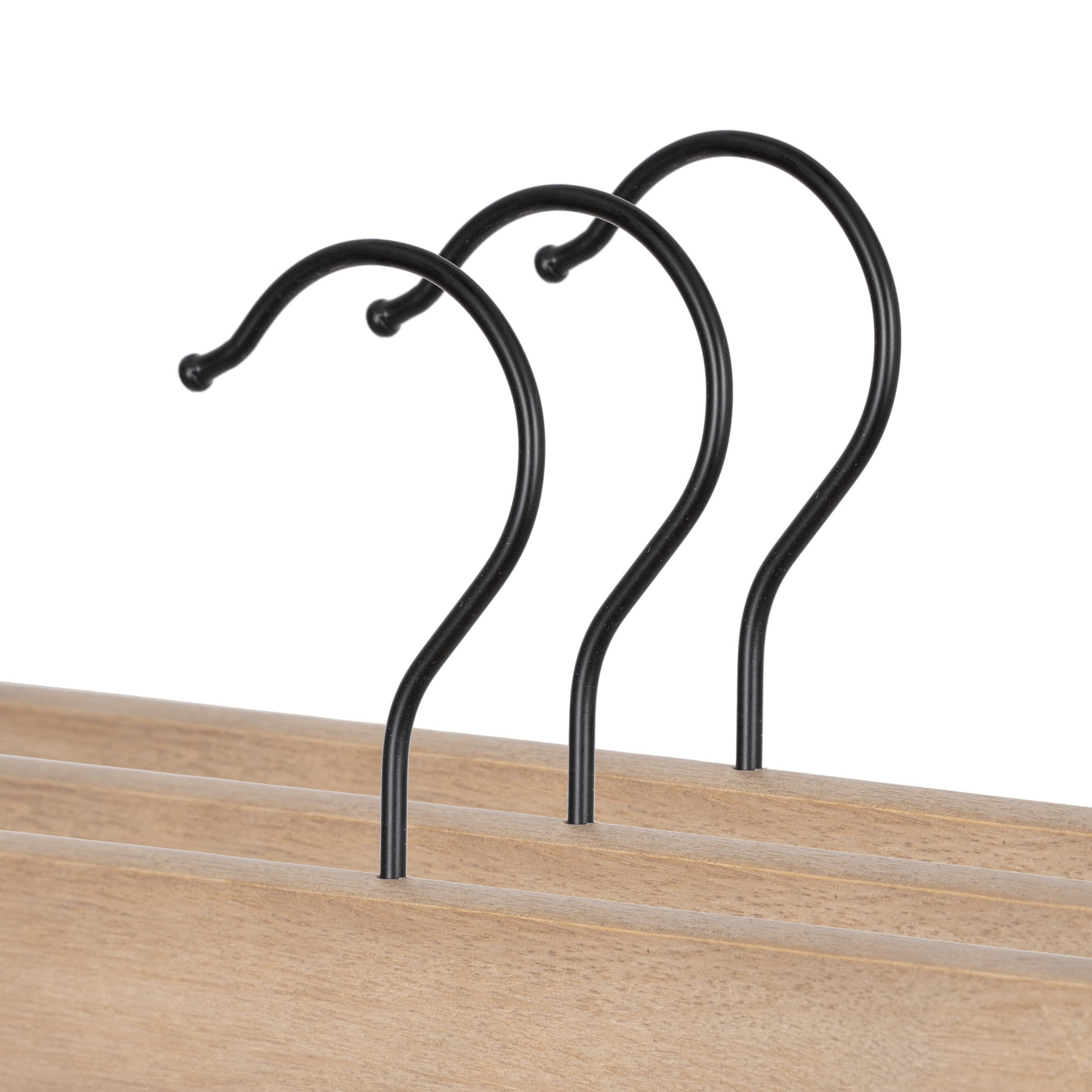(5 pack) Better Homes & Gardens 3-Pack Wood Pant Hangers, Natural Wood