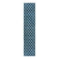thumbnail image 3 of Unique Loom Trellis Shag Collection Area Rug - Ruby (3' 3" x 16' 5" Runner Navy Blue/Ivory), 3 of 11