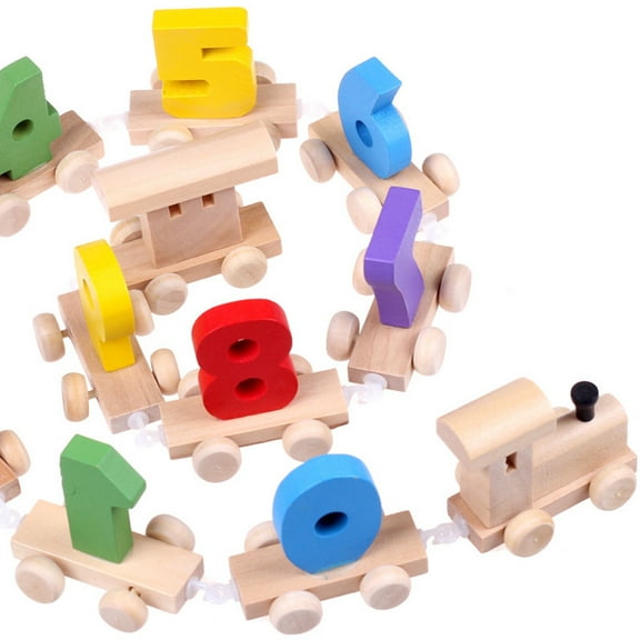Building & Construction Toys Wooden Name Digital Year Birthday Train Personalised Educational for Kids