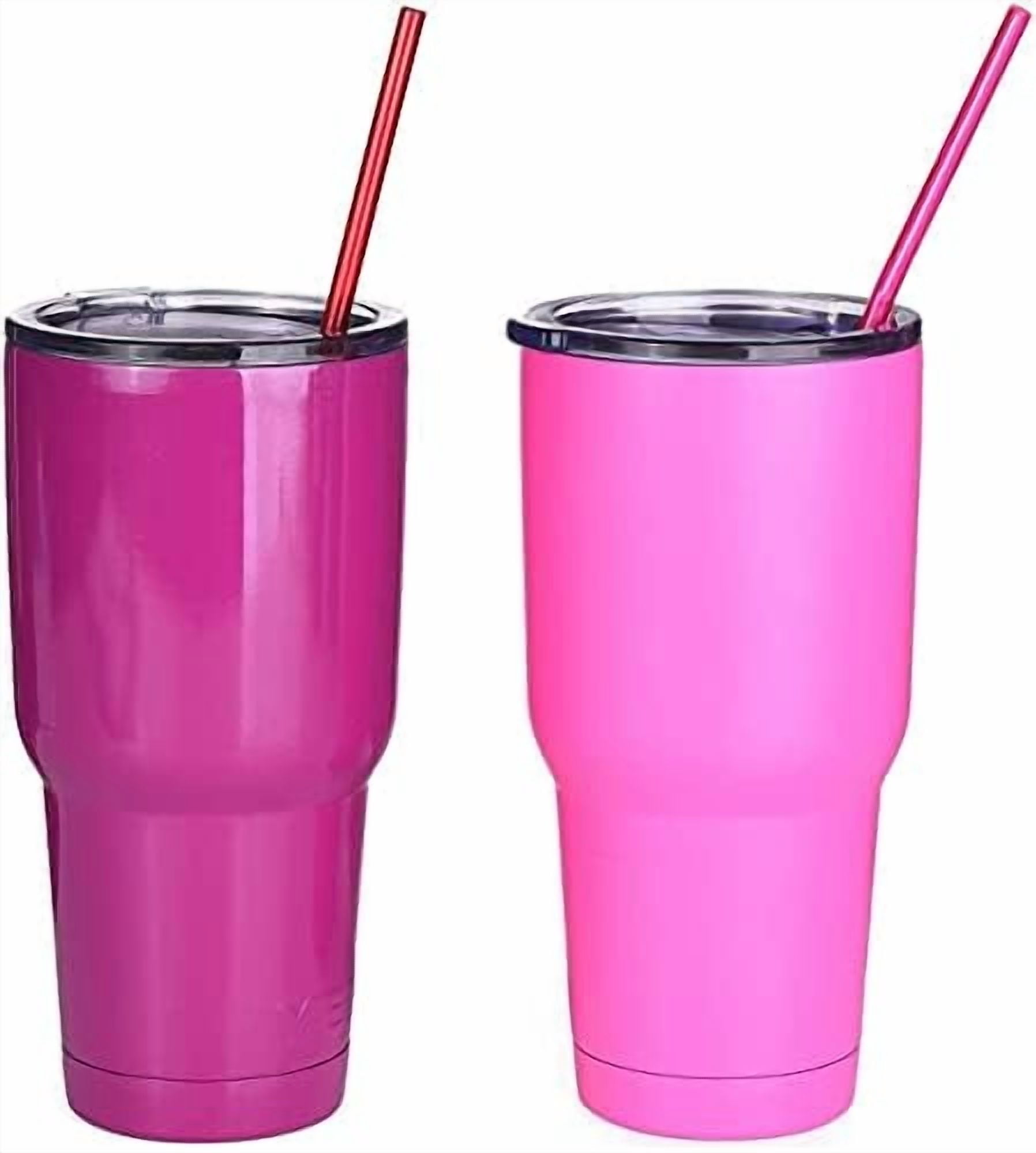 35-Pack Tritan Hard Plastic Reusable Straws with Cleaning Brush, 10.5 in Long Thick Unbreakable Straws for 30 OZ Tumblers, Mason Jar, Yeti, Tervis