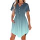 thumbnail image 2 of mfyjkho Vestidos de fiesta para mujer, Vestido de verano para mujer, informal, con cuello en V, manga corta, cordón y bolsillos Vestidos largos para mujer xxl, 2 of 9
