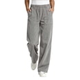 thumbnail image 2 of YHAJDS Corduroy Straight Pants for Women Elastic Waist Daily Casual Long Bottoms With Side Pockets, 2 of 5
