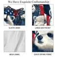 thumbnail image 4 of luoweisi Men's Beach Shorts Quick Dry Swim Trunks with Mesh Lining American Flag and Animals L, 4 of 5