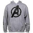 thumbnail image 1 of Avengers 812930-medium Avengers Symbol with Sleeve Print Text Pull Over Hoodie, Medium, 1 of 3