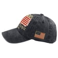 thumbnail image 5 of 250th Anniversary USA Embroidered Hat 4th of July American Flag Cap Adjustable Washed Casual Cap Patriotic Heritage Gift for Men Women Veterans,Black, 5 of 5