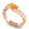 thumbnail image 2 of 1.20 Carat Natural Diamond Citrine & Peridot Gemstone Charming Wedding Ring for Ladies Solid 14K Rose Gold Size 10.5 by Diamond-Capitals, 2 of 8