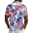 thumbnail image 6 of Hogleaql 4th Of July Hawaiian Shirts for Men 4th Of July American Flag Graphic Short Sleeve Patriotic Shirt Collared Button Trendy Summer Beach Casual Shirts for Men Watermelon Red 4XL, 6 of 6