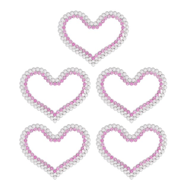 Kit de 5 uds de funda para teléfono DIY, bonito estilo exquisito, interesante, fiable, duradero, brillante, atractivo, suministros de joyería decorativos, corazón de perla rosa