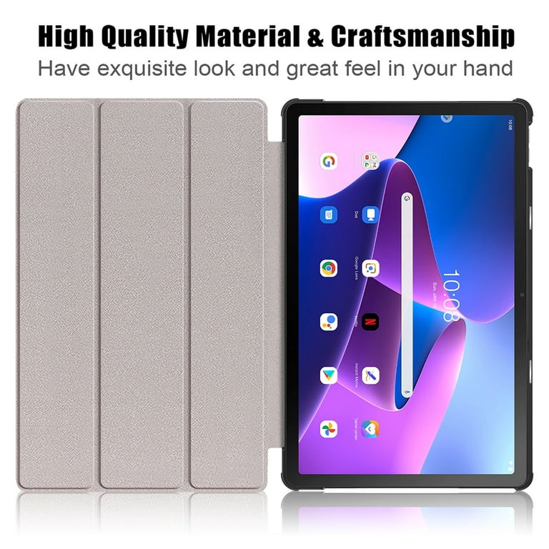 Dteck Case for Lenovo Tab M10 Plus 3rd Gen 10.6 inch 2022  TB-125F/128F,Magnetic PU Leather Folio Slim Lightweight Hard Shell Smart  Protective Case